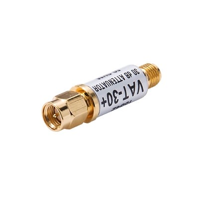 [VAT-30] Atenuador en Línea de 30 dB, 0.5W, CD-6 GHz, Conectores SMA Macho-Hembra.