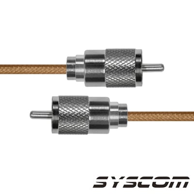 [SUHF-142-UHF-110] Cable Coaxial RG-142/U de 110 cm, con conectores UHF Macho a UHF Macho (PL-259).