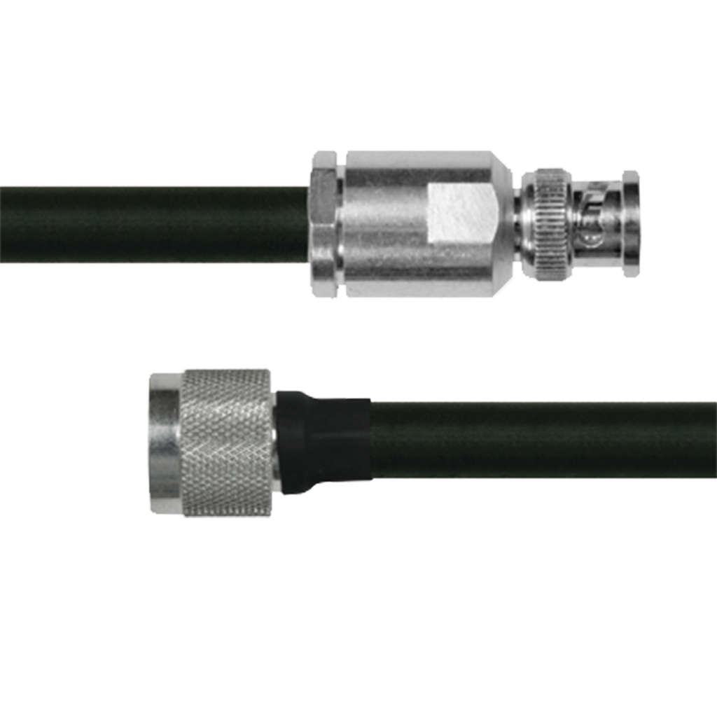 Cable Coaxial RG-214/U de 180 cm, en 50 Ohm, 0.425, CD-4 GHz, con Conectores BNC Macho a N Macho.