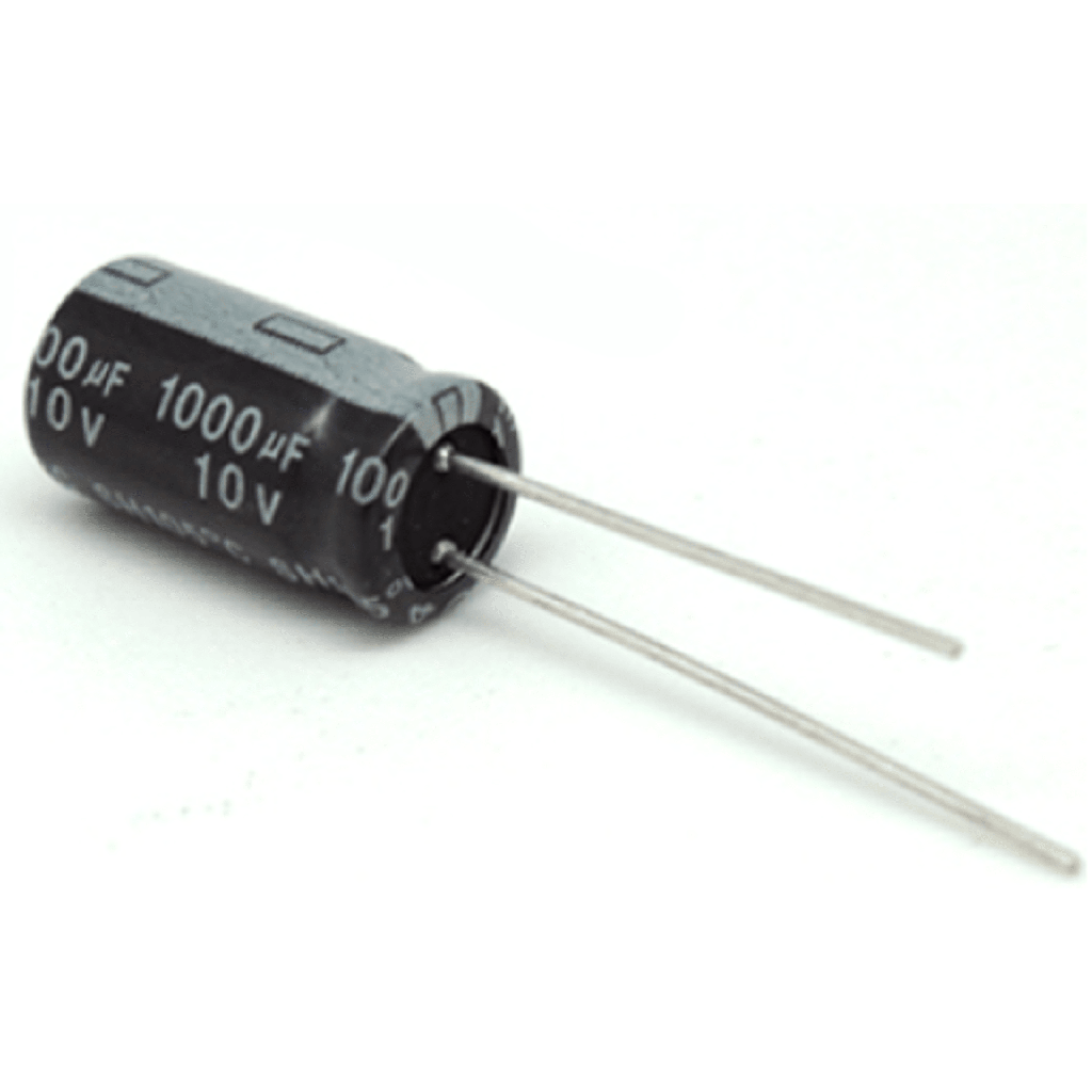 Capacitor Electrolítico de Aluminio, Radial de 1000 µFd, 10 V
