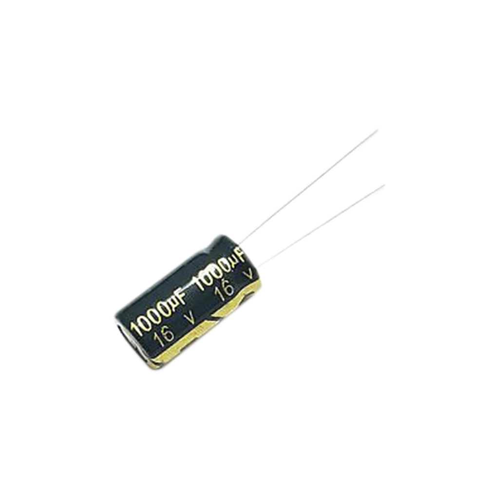 [1000M0016V] Capacitor Electrolítico de Aluminio, Radial de 1000 µFd, 16 Vcc, 105 °C, 10 x 15 mm.
