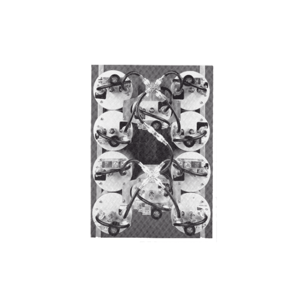 Combinador en Panel para Rack 19 851-869 MHz, 8 Canales (6 Diam.) 500 kHz, 100 Watt, N Hembras.