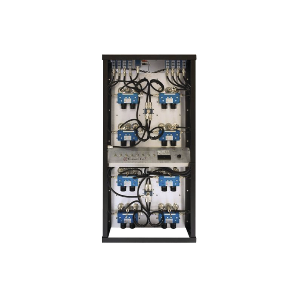 Combinador en Rack 24, 400-512 MHz, 3 Can.(10Dia.) 250 KHz Tx-Tx, Monitor/Pot. 150 Watt, N Hembras.