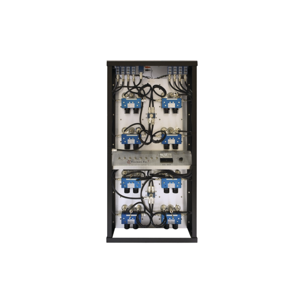 Combinador en Rack 24, 400-512 MHz, 4 Can.(10Dia.) 250 KHz Tx-Tx, Monitor/Pot. 150 Watt, N Hembras.
