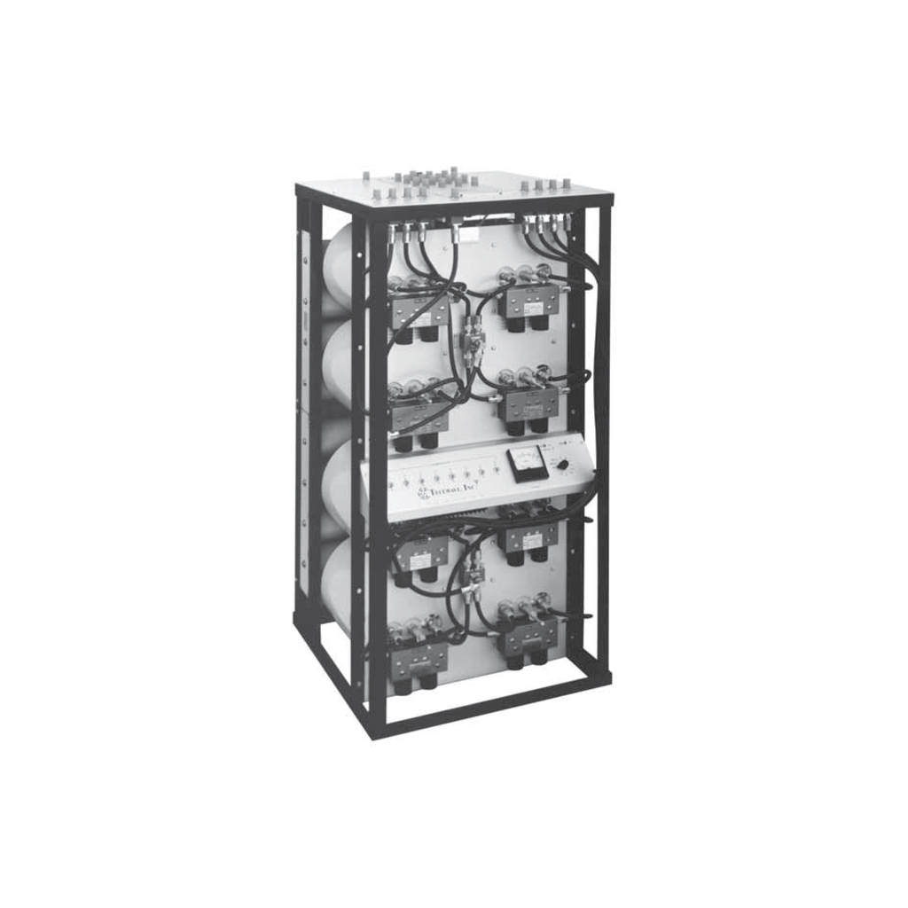 Combinador en Rack 24, 400-512 MHz, 6 Can.(10Dia.) 250 KHz Tx-Tx, Monitor/Pot. 150 Watt, N Hembras.