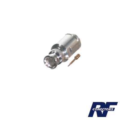 [RFB-1101-1EN] Conector BNC Macho de Rosca para Cables con Conductor Central de AWG-11 ó 13 tipo RG-8/U (8237), RG-213/U (8267), RG-214 (8268).