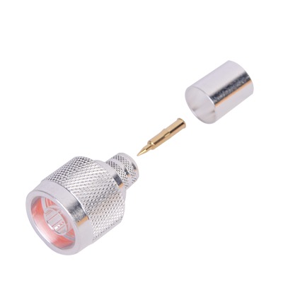 [RFN-1006-3F] Conector N Macho de Anillo Plegable en Cables con Conductor Central AWG-11 ó 13 tipo RG-8/U (BELDEN 8237), RG213/U (8267), RG214 (8268).