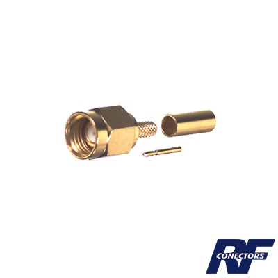 [RP-3000-1B] Conector SMA Macho Inverso de Anillo Plegable para Instalar en Cables RG-174/U y RG-316/U.