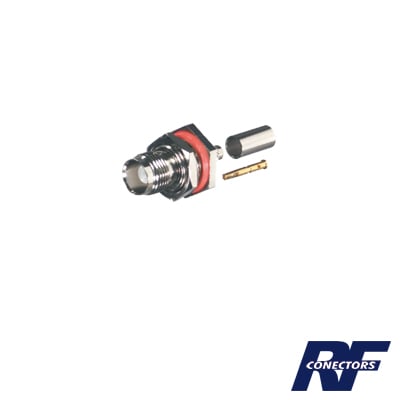 [RFT-1212] Conector TNC Hembra Hermético, montaje Trasero, D plano.