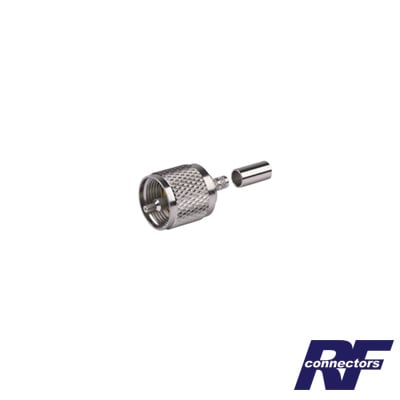 [RFU-505] Conector UHF Macho (PL-259) de Anillo Plegable para Ensamblar en Cables RG-58/U, RG-142/U.