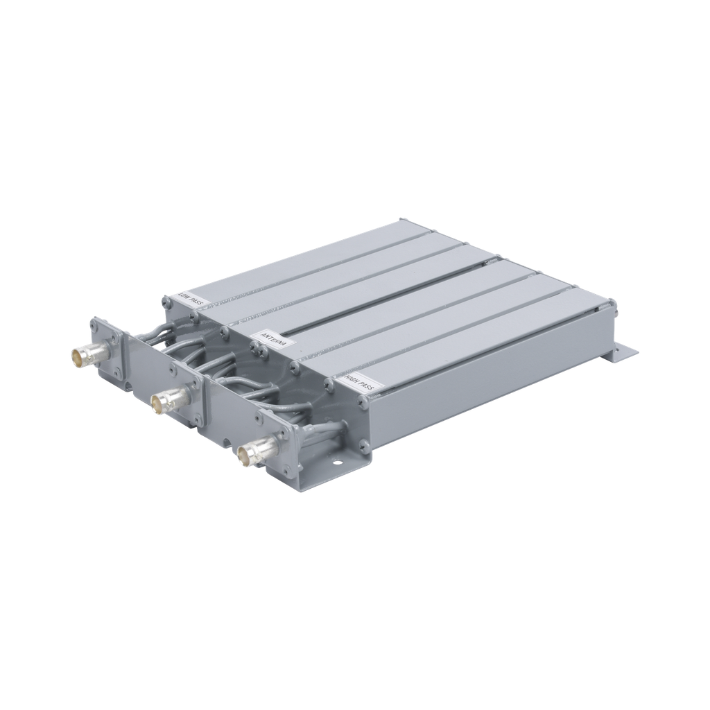 Duplexer SYSCOM en UHF, 6 Cav. 403-430 MHz, 50 Watt, 15MHz Sep. Rechazo de Banda, BNC Hembras.