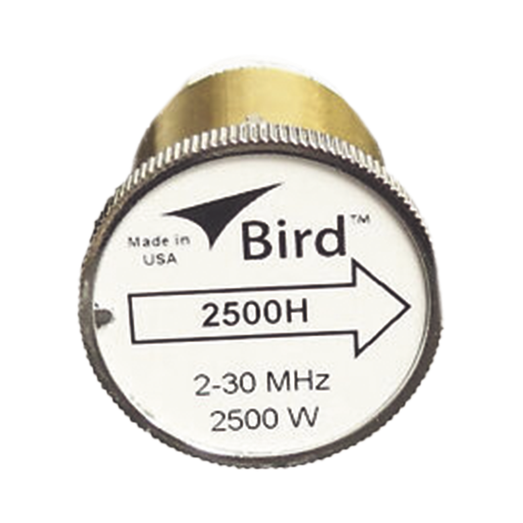 [2500H] Elemento de 2500 W., en línea 7/8 para Wattmetro BIRD 43 en Rango de Frecuencia de 2 a 30 MHz.