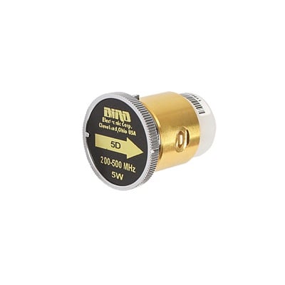 [5D] Elemento de 5 Watt en Línea 7/8 para Wattmetro BIRD 43 en Rango de Frecuencia de 200 a 500 MHz.