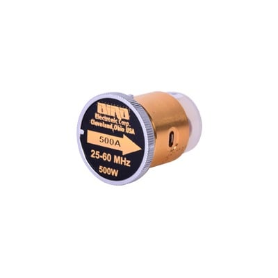 [500A] Elemento de 500 Watt en Línea 7/8 para Wattmetro BIRD 43 en Rango de Frecuencia de 25 a 60 MHz.