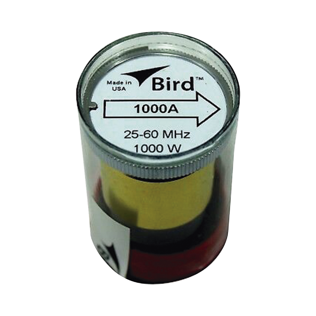 [1000A] Elemento de Potencia en linea 7/8 a 1000 Watt para Wattmetro BIRD 43 en el Rango de Frecuencia de 25 a 60 MHz