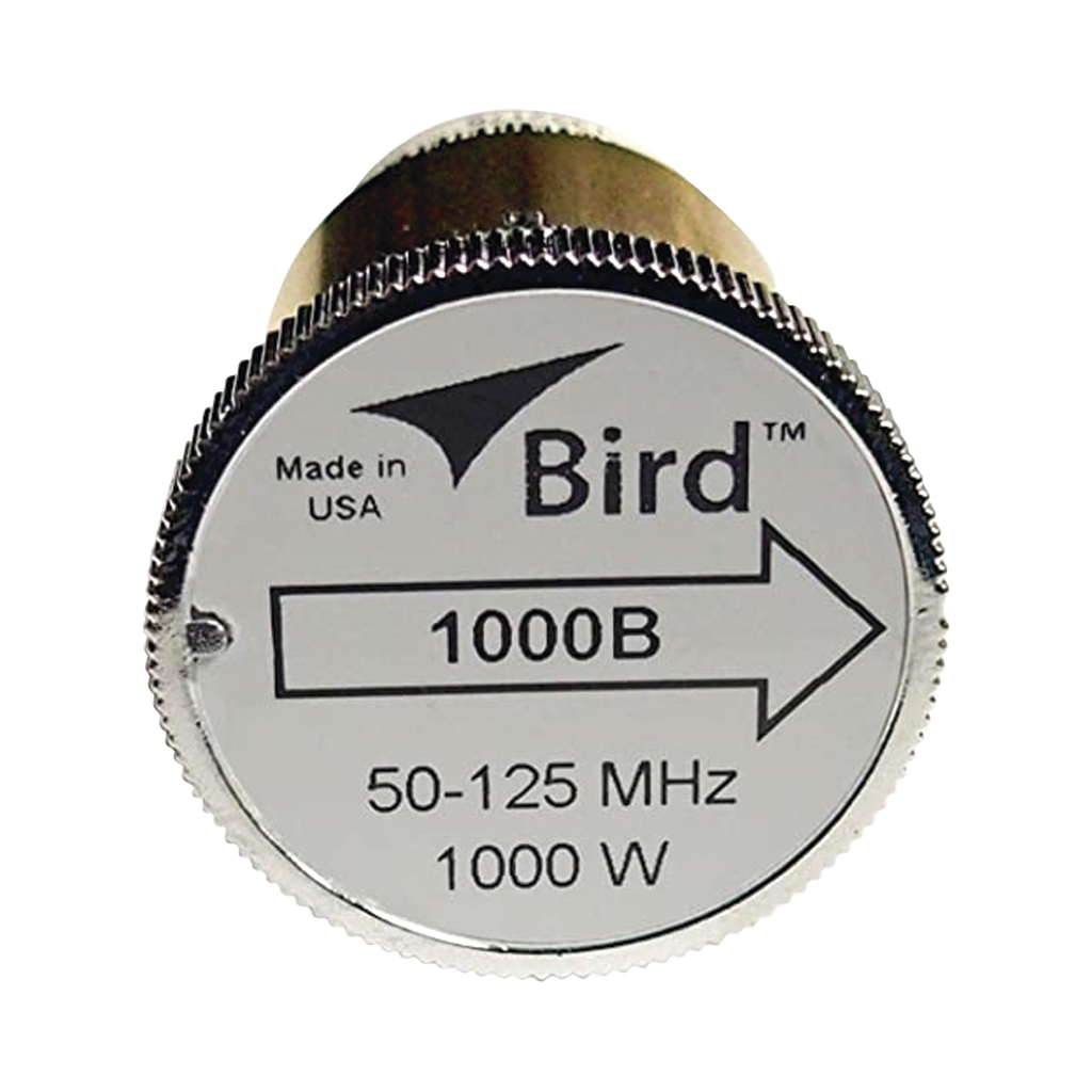 [1000B] Elemento de Potencia en línea 7/8 a 1000 Watt para Wattmetro BIRD 43, en el Rango de Frecuencia de 50 a 125 MHz.