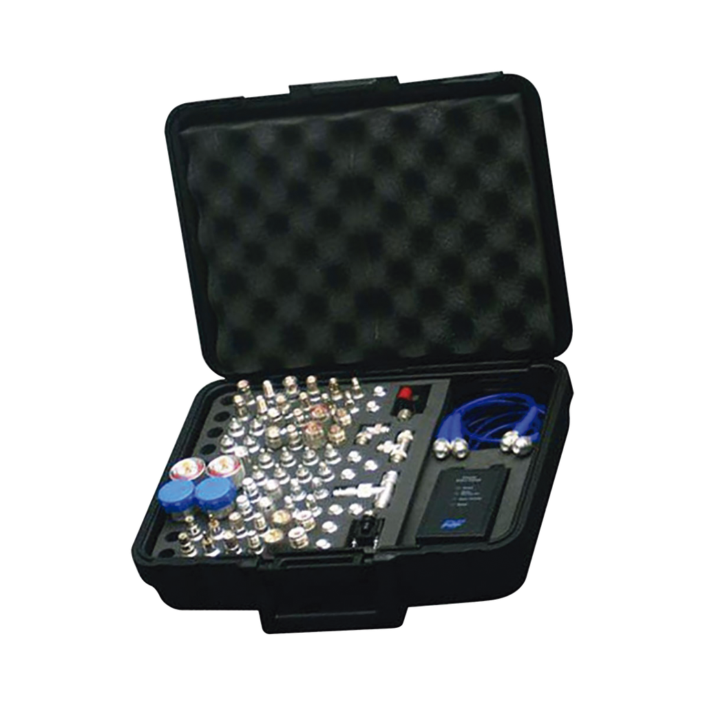 [RFA-4022] Mega Kit de Adaptadores UNIDAPT de 74 piezas, en conjunto todos los del RFA-4019 y RFA-4023-01 así como 2 Cables UNIDAPT, un Barril-Machos y un Probador de Cables en un solo estuche con bisagras.