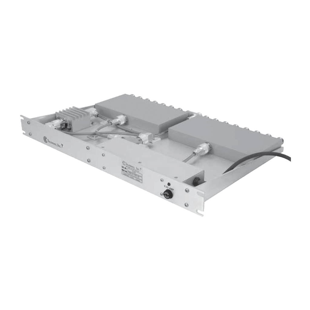 [TWR16-450-1R] Multiacoplador de 16 canales para 400-512 MHz, 40 MHz de ancho de banda. y ganancia de 0-15 dB.