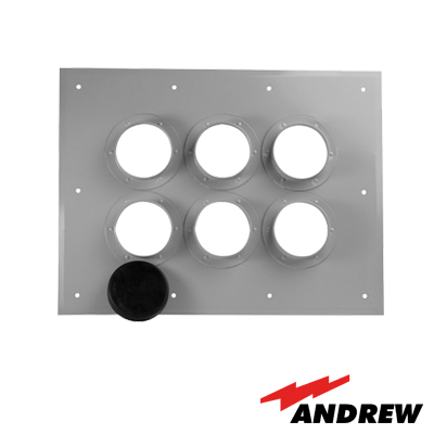 [204-6736] Placa pasamuro con capacidad de 6 botas de 4