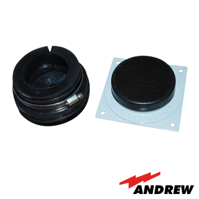 Placa y goma pasamuro para cable coaxial de 1/2