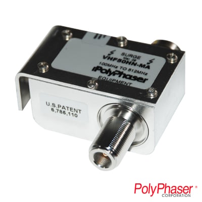 [VHF50HN-MA] Protector Coaxial RD de Banda Ancha para Combinadores de 100 a 512 MHz Con Conector N Macho a la Antena.