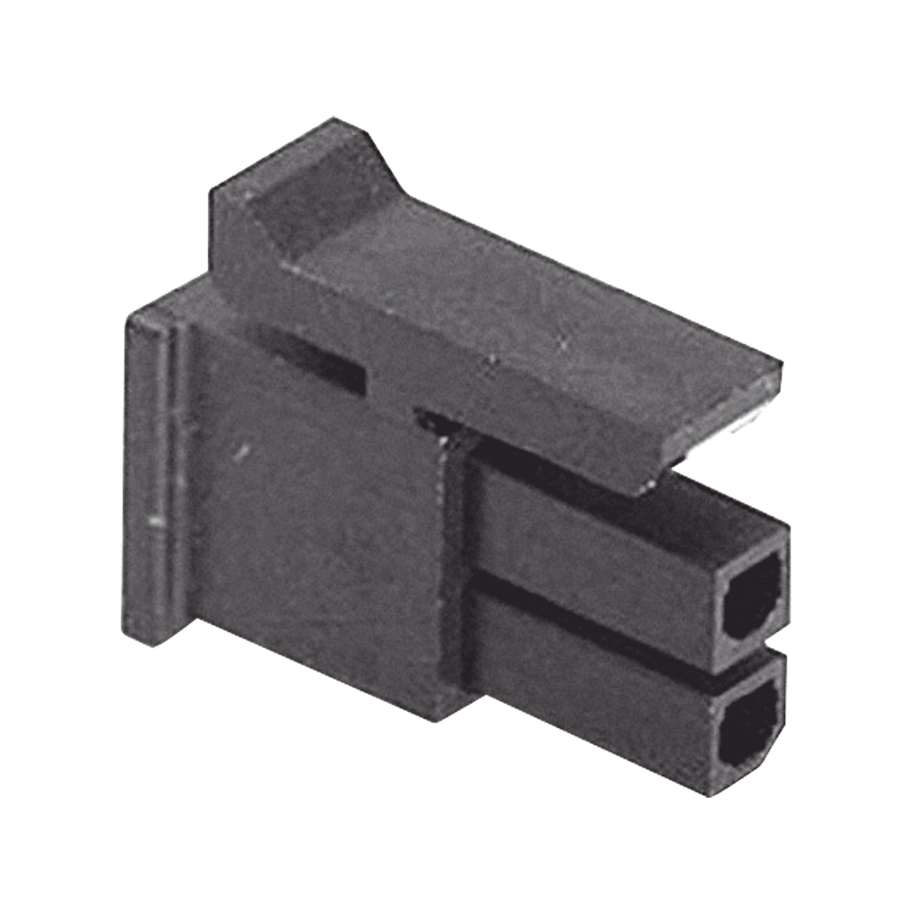 Receptáculo de dos posiciones en Conector Rectangular de Carcasa Negra de 0.118 (3.00 mm) Molex.