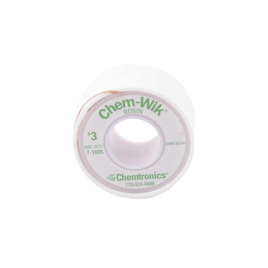 [237-SO-086] Rollo de Desoldar Chemtronics, 100 ft, 30 mts, 0.075 inches.