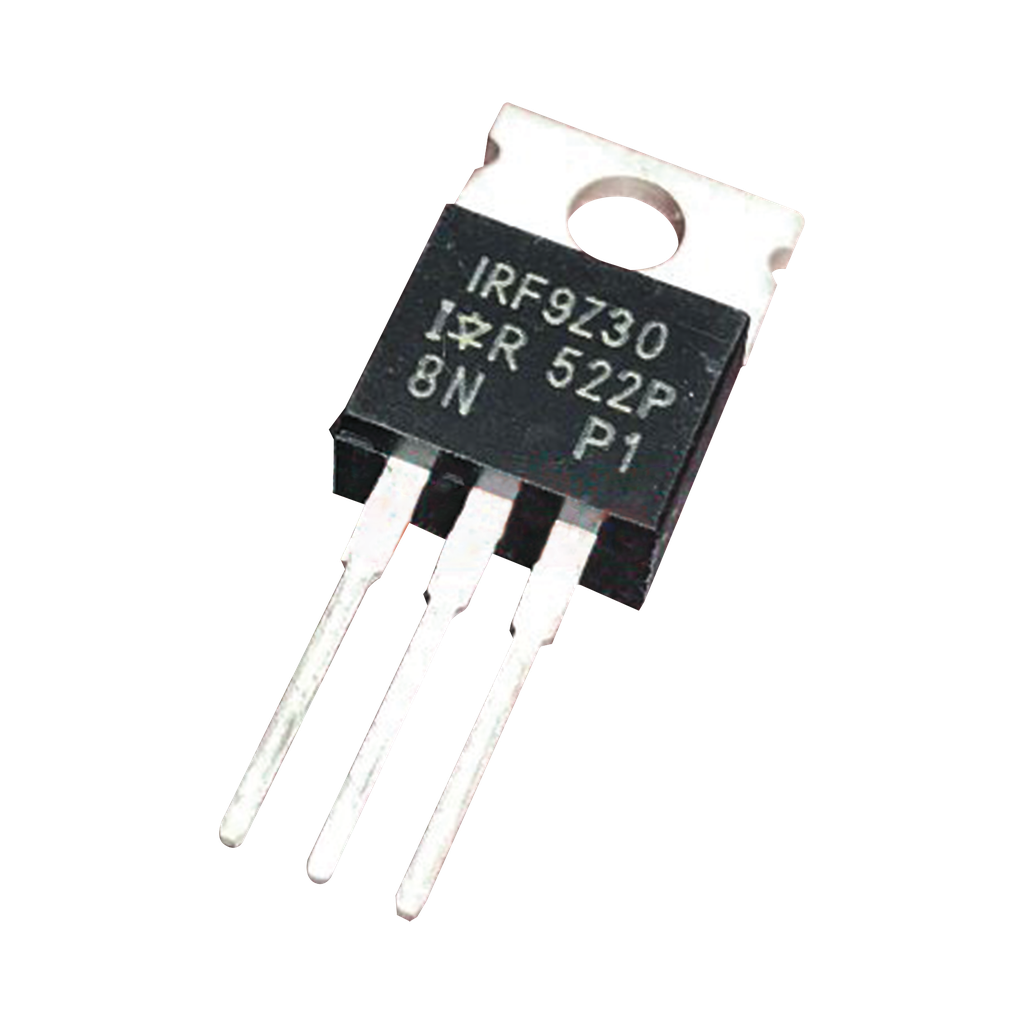 [IRF9Z30] Transistor de Potencia MOSFET, Canal P, 50 Volt, 18 Amp., 0.14 Ohm, 74 Watt, TO-220AB, para Analizador III.