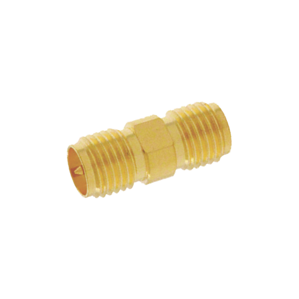 [ACX1243-ND] Adaptador Barril de Conector SMA Hembra a SMA Hembra Inverso, Oro/ Oro/ Teflón.