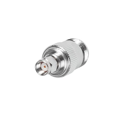 [RP-3452] Adaptador en Línea, de Conector SMA Macho Inverso a N Hembra, Níquel/ Oro/ Teflón.