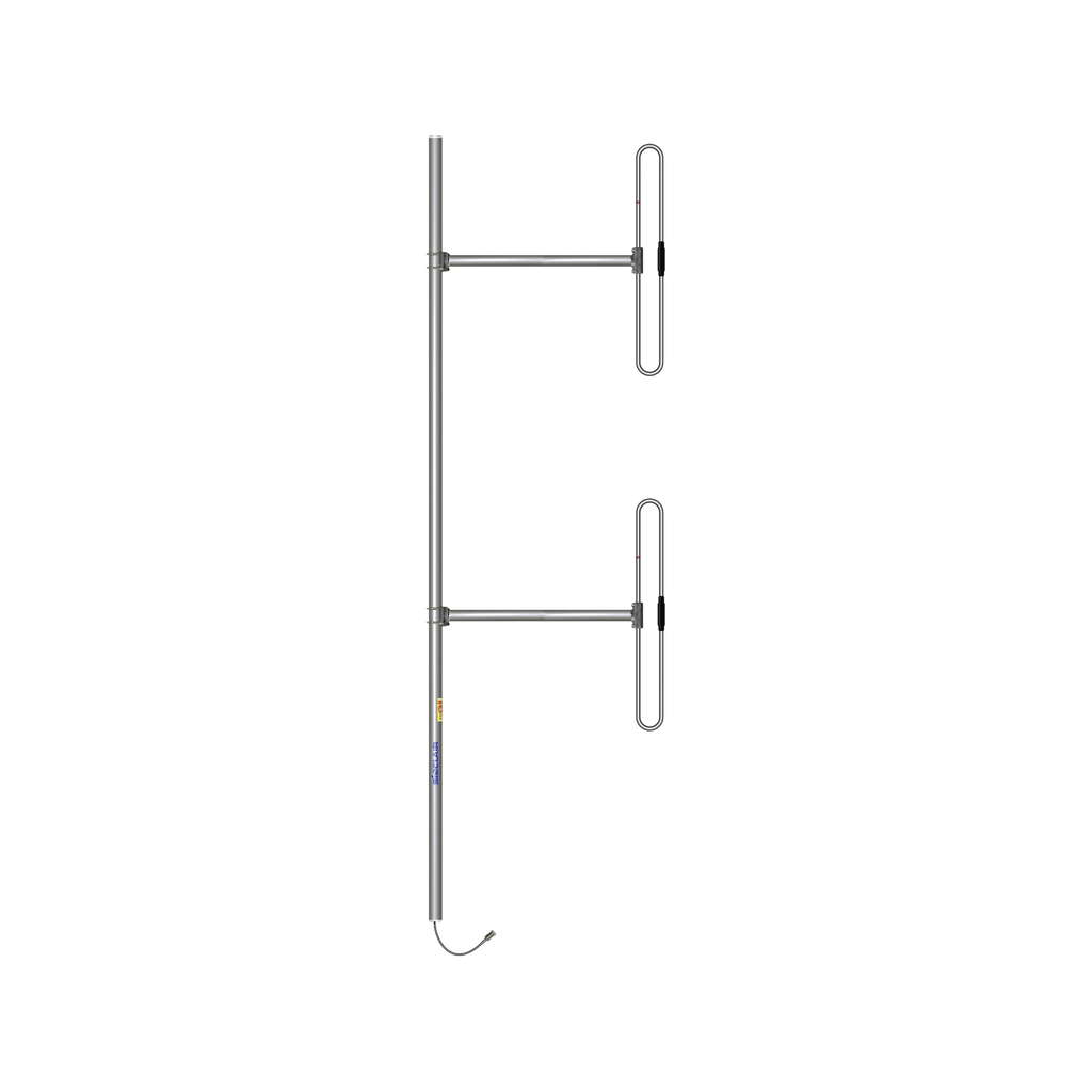 Antena Aérea para Base, 2 Dipolos, 118-138 MHz, 5 dBd, 20 MHz B/W, Radiación Bi-direccional, 300 Watt, N Macho, Inclinación Opcional Tilt de 0, 2, 4, 6, 8 o 10 Grados.