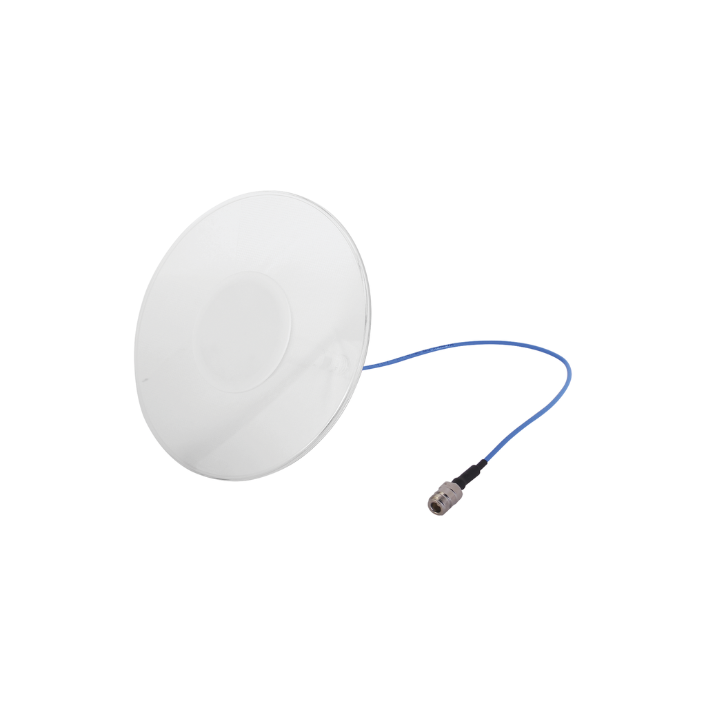 [DASUTCC500NF] Antena plana traslucida DAS para techo, 698-2700 MHz, bajo PIM, N Hembra.