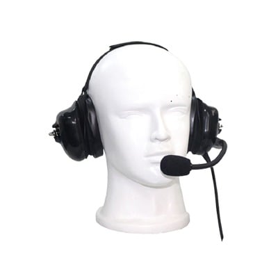 [TX-740-K02] Auriculares con orejeras acolchonadas de gel con micrófono flexible con cancelación de ruido para radios KENWOOD TK-480/2180/3180, NX200/300/410/5000