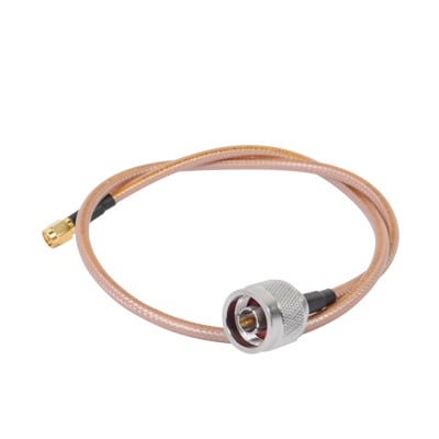 [SN-142-SMAI-100] Cable de 100 cm tipo RG-142/U con conectores N Macho y SMA Macho Inverso (Hasta 8 GHz).