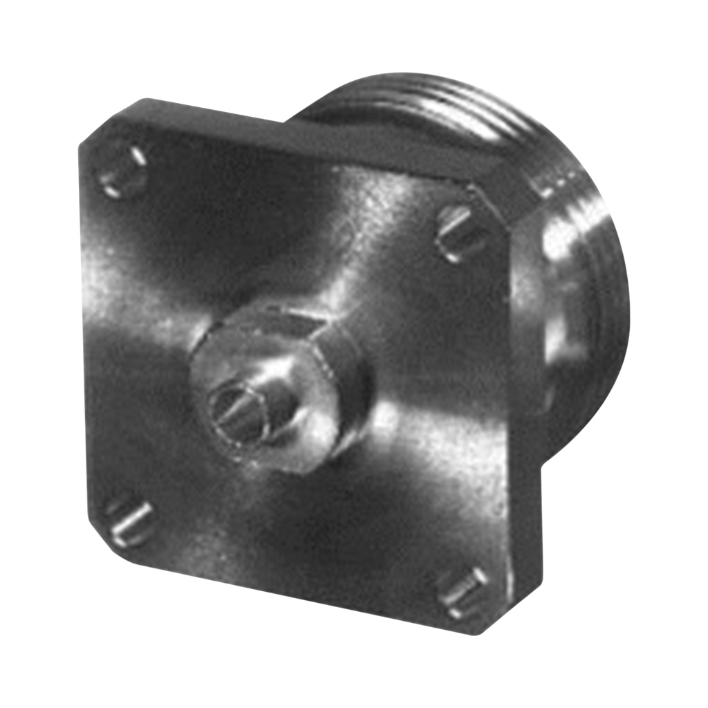 Conector 7-16 DIN Hembra para Chasis y Montaje en Cable Semi-Rígido de 1/4, Plata/ Plata/ Teflón.