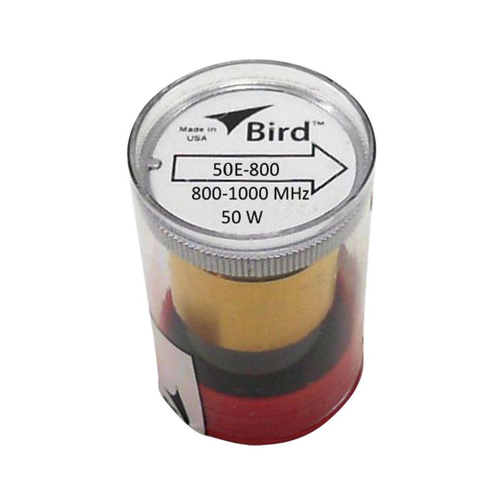 Elemento de 50 Watt en linea 7/8 para Wattmetro BIRD 43 en Rango de Frecuencia de 800 a 1000 MHz.