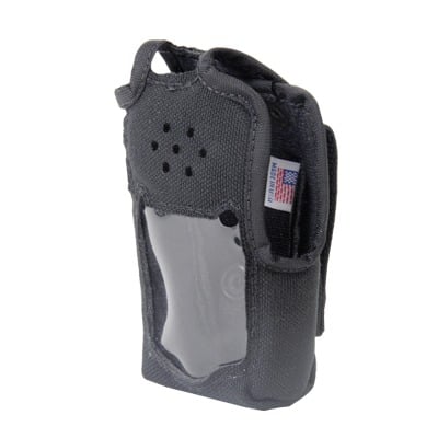 [3199-B] Funda de Nylon, lazo-cinto, capuchón con broches / botones y visor  frontal para IC-F50/F50V, IC-F60/F60V.