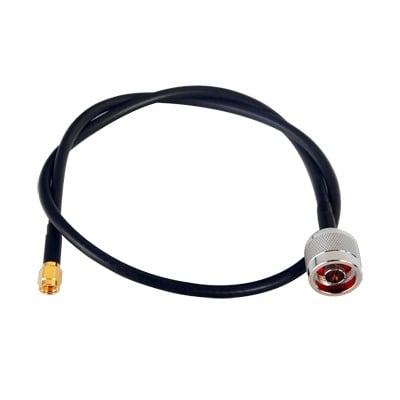 [SN-58U-SMAI-60] Jumper de 60 cm con Cable RG-58U-SYS, Conectores N Macho a SMA Macho Inverso.