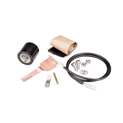 Kit de aterrizaje Estándar para cable coaxial de 1/4, 3/8, CNT-400, 9913. Longitud del conductor 60.