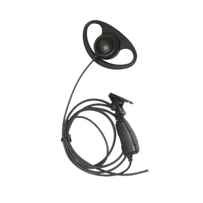 [TX-160N-H02] Micrófono de solapa con gancho auricular en forma de D para radios TE320 / TC610P/TC780