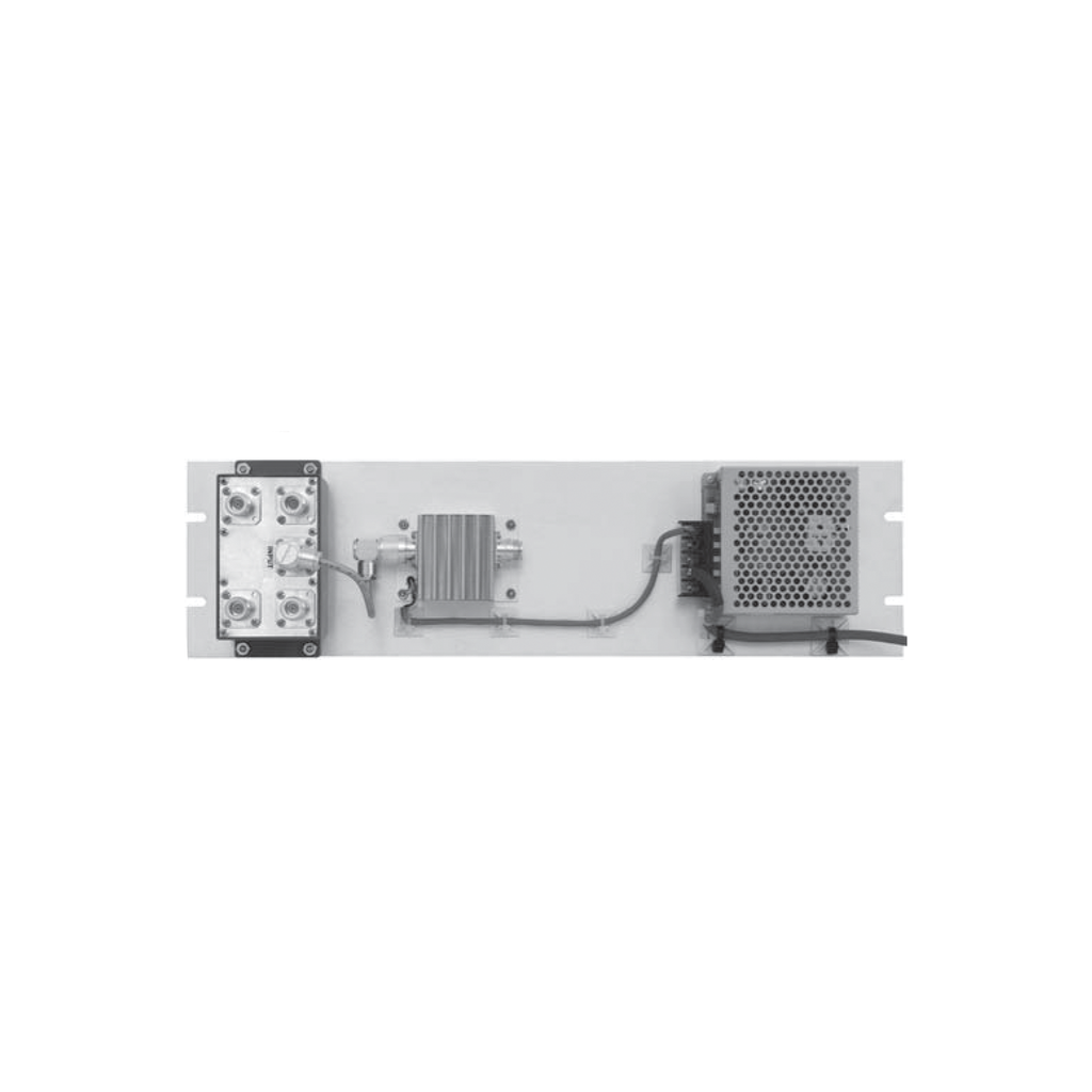 [TWR4-350] Multiacoplador de 300-400 MHz, 4 Salidas, 40 MHz y 0-18 dB de Ganancia.