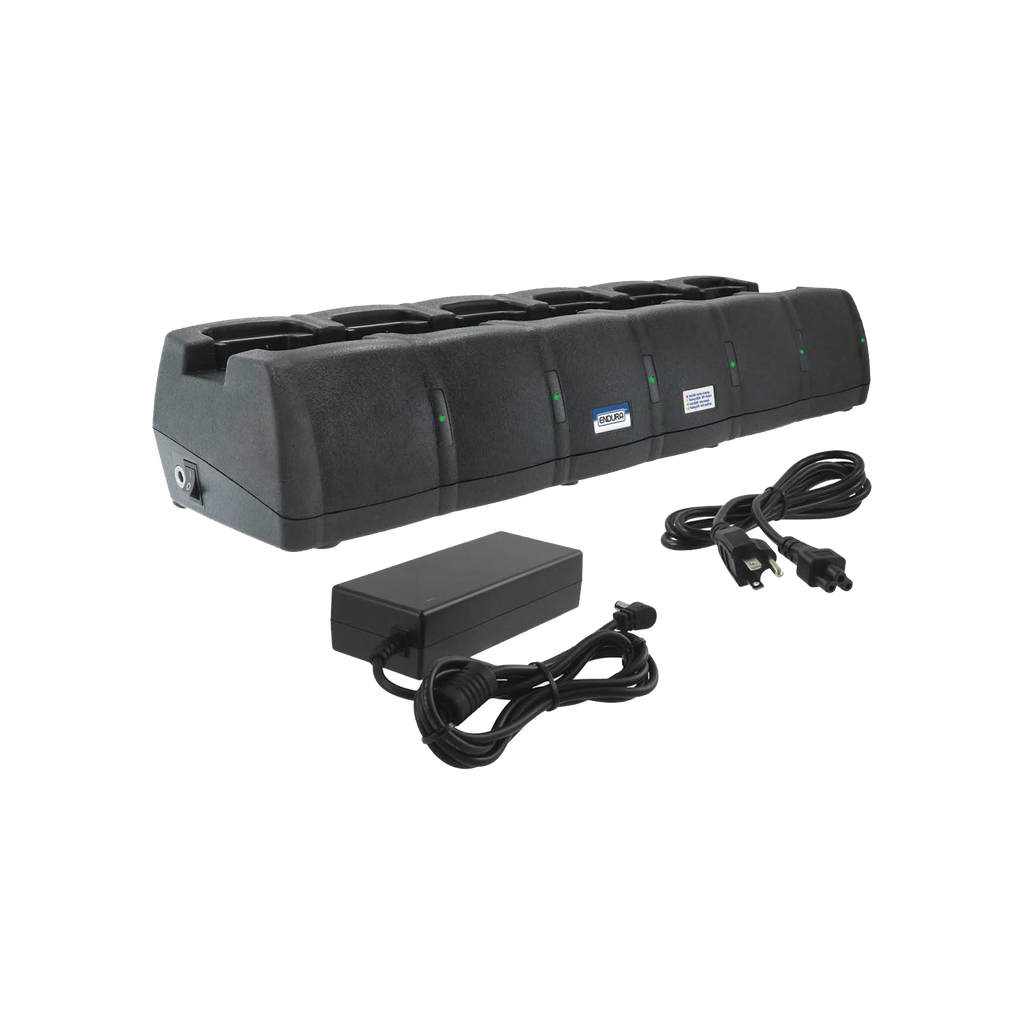 Multicargador de 6 cavidades para radios Icom IC-F3003, IC-4003 para baterías Ni-Mh  BP264 o genéricas.