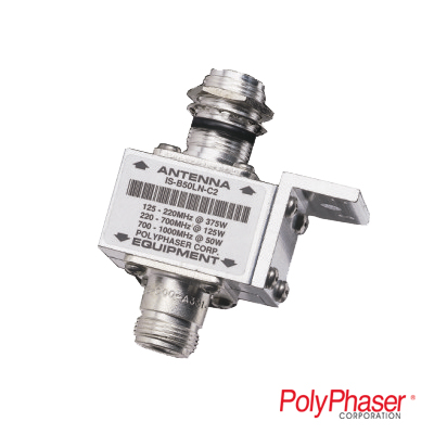 [IS-B50LN-C2] Protector RF Coaxial Para 10 - 1000 MHz de Ceja Frontal y Conectores N Hembra en Ambos Lados, 50 ?