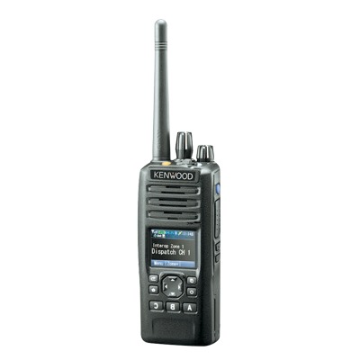 Radio portátil UHF 380-470 MHz, Digital NXDN-DMR-Analógico, 5 W, Bluetooth, GPS, MicroSD, 1024 Canales, Incluye Batería, cargador, antena, y clip