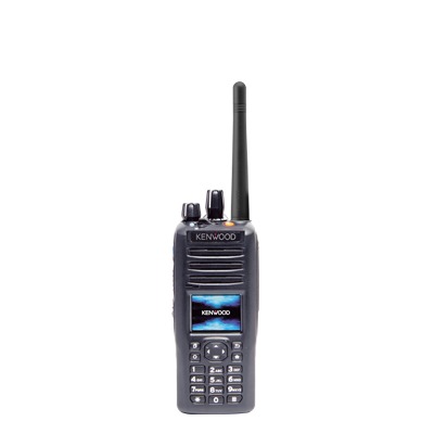 Radio portátil UHF 380-470 MHz, DTMF, Digital NXDN-DMR-Analógico, 5 W, Bluetooth, GPS, MicroSD, 1024 Canales, Incluye Batería, cargador, antena, y clip