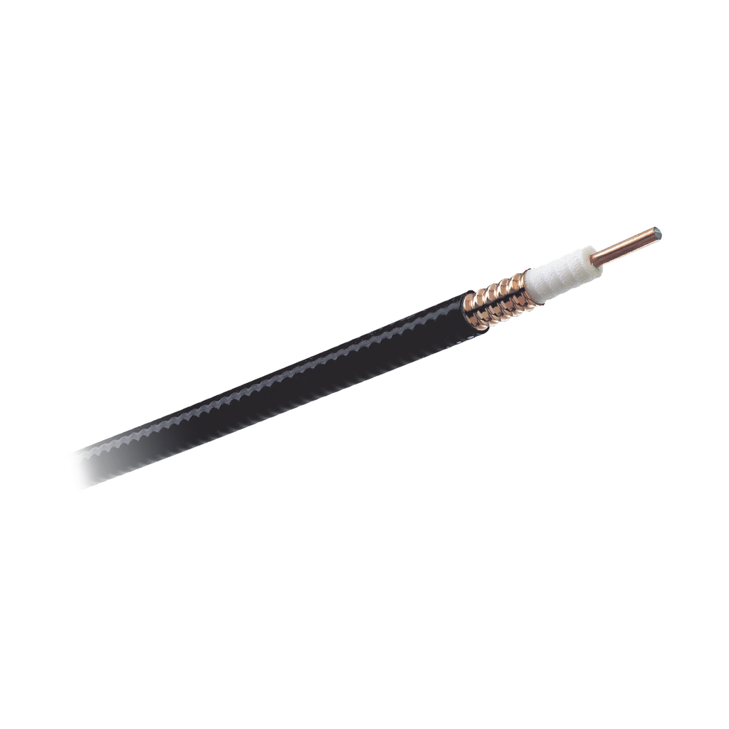 Retazo de Cable coaxial Heliax de 1/2, cobre corrugado, blindado, 50 Ohms 50FT