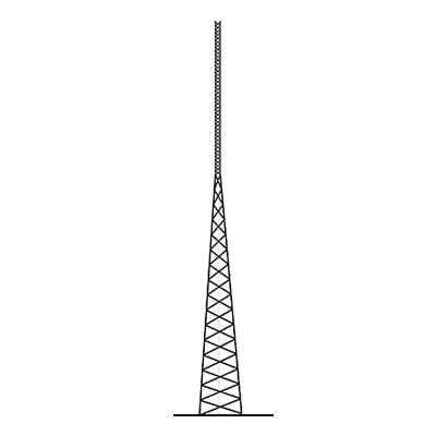 [SS-080-D70] Torre Autosoportada de 24 metros (Resistencia al viento 112 Km/h). Linea SSV.