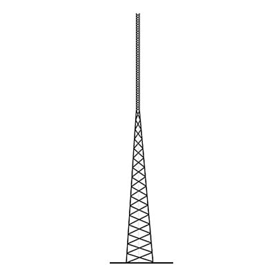 [SS-170-D90K] Torre Autosoportada Tubular ROHN de 52 metros Linea SSV HEAVY DUTY.