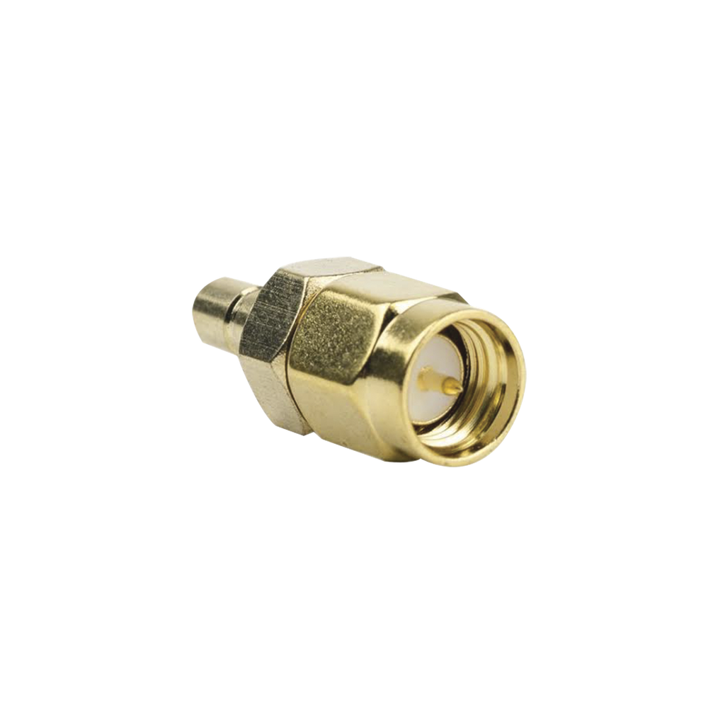 Adaptador Coaxial en Línea, de Conector SMA Macho a SMB Hembra, Oro/ Oro/ Teflón.