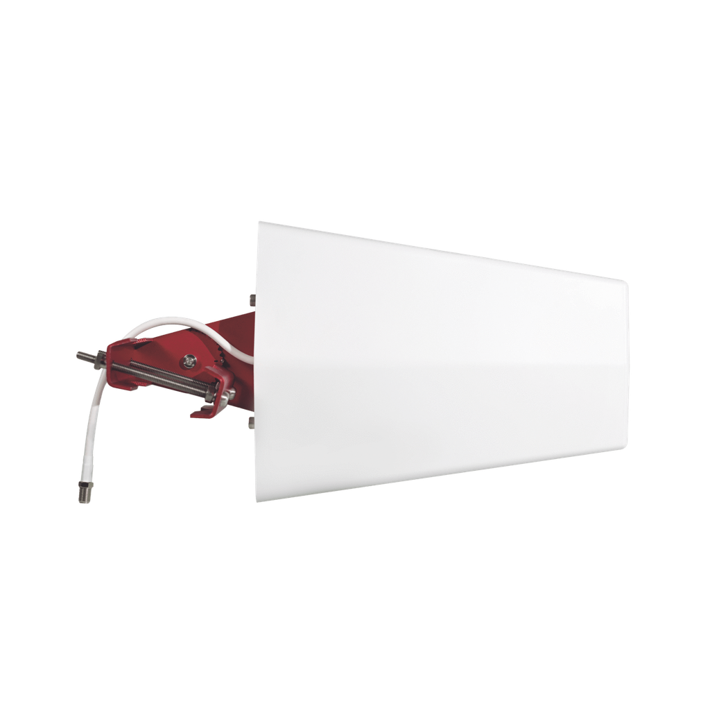 Antena Direccional de Banda Ancha de Alto Desempeño, 698-960 MHz / 1695-2700 MHz, conector F hembra. 75 Ohm de impedancia.